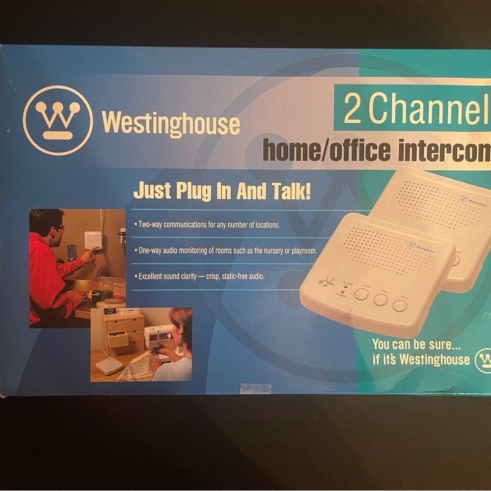 White 2-Channel Intercom System